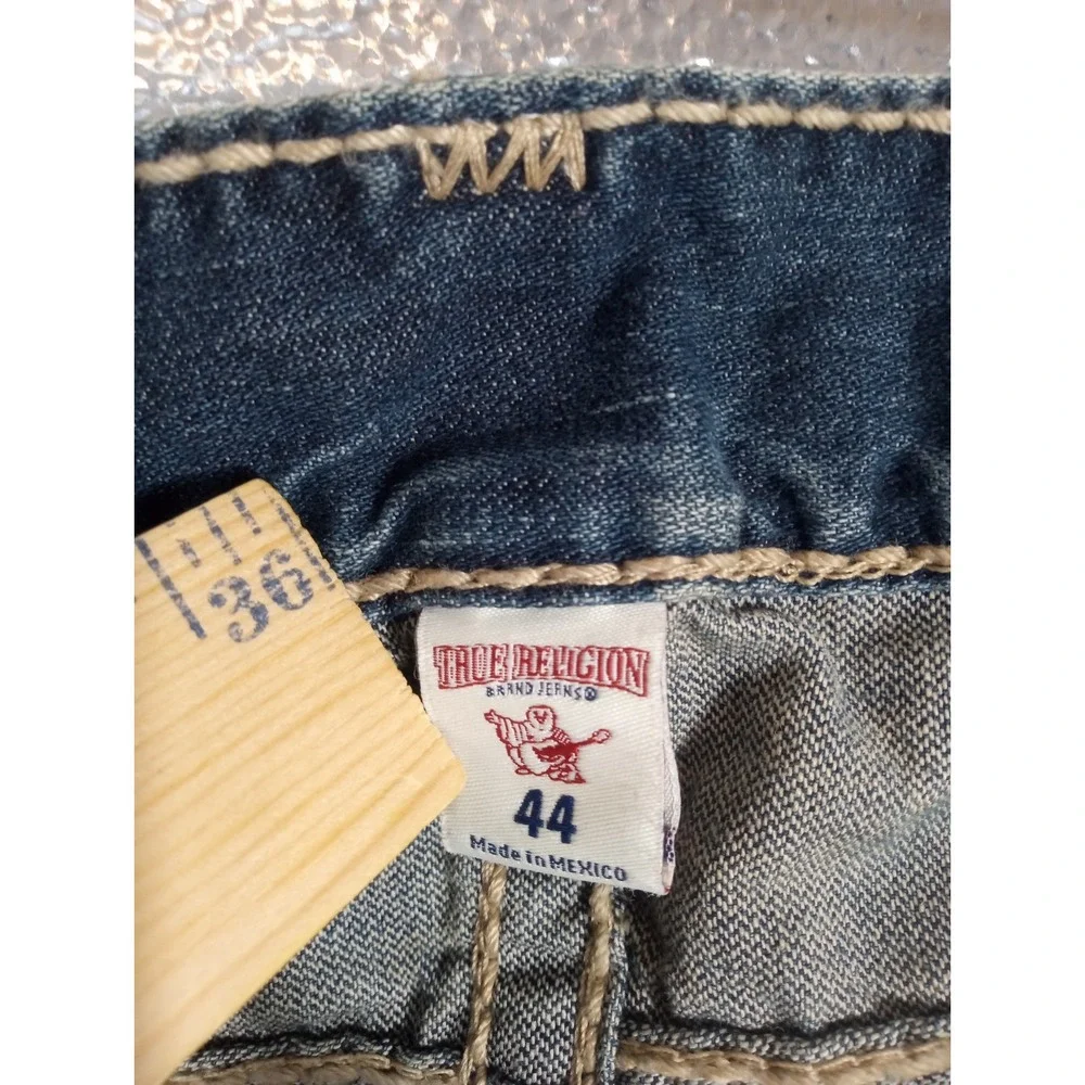 True Religion Deadwood Ropestitch Jeans Size 44 Designer Straight Flap Pocket